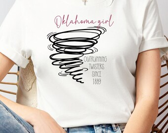 Oklahoma Girl Tornado Shirt, Women's Storm Chaser Tee, Oklahoma Storm Chaser Shirt, Oklahoma Shirt, Storm Chaser Gift Idea, Gifts for her