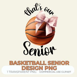 Baloncesto senior PNG / Jugador de baloncesto femenino Clipart / Sublimación de baloncesto / Deportes de graduación PNG / Descarga digital