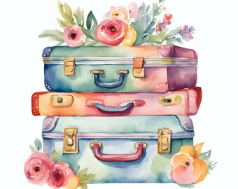 Aquarell Junggesellinnenabschied Clipart Bundle: 30 PNG Icons (Digitaler Download