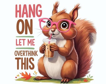 Grappige eekhoorn, png-bestand: clipart bosdieren (digitale download