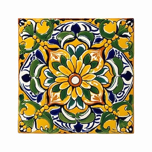 Talavera Tile Clipart: Mexican Hand-Painted Designs (Digital Download, Commercial Use)