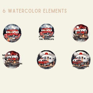 Red Travel Trailer PNG Design: RV Life Sublimation Art (digital ...