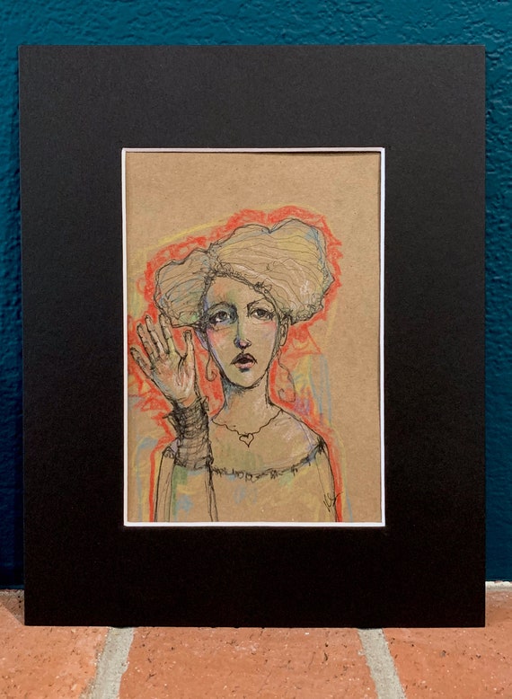 Talk To The Hand Original Drawing With Mat Etsy