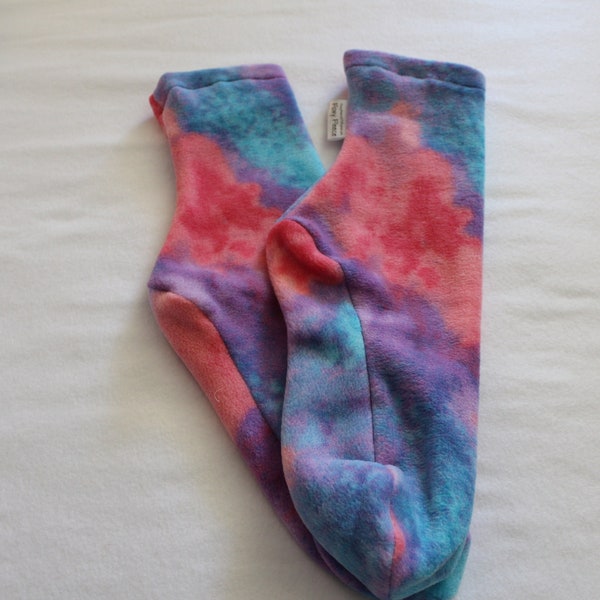 Women's Polar Fleece Socks Slipper Socks Cotton Candy Tye Dye Choose Size