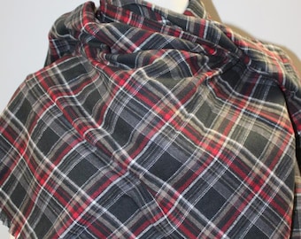Tartan Plaid Blanket Scarf Zara Inspired Black Red White Plaid