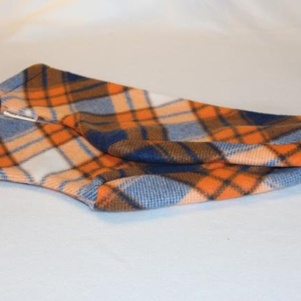 Women's Polar Fleece Socks Slipper Socks Blue & Orange Argyle Choose Size