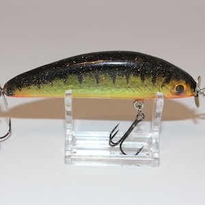 Prop Bait Handmade One of A Kind Fishing Lure Green Yellow Orange