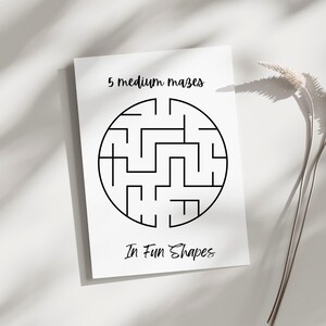 Medium Difficulty Mazes | Geometric Shapes Activity Pages (Digital Download)