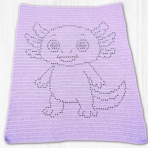 Axolotl Filet Crochet Blanket Pattern (PDF)
