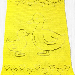 Ducks Blanket PDF Pattern | Duckling Filet Crochet