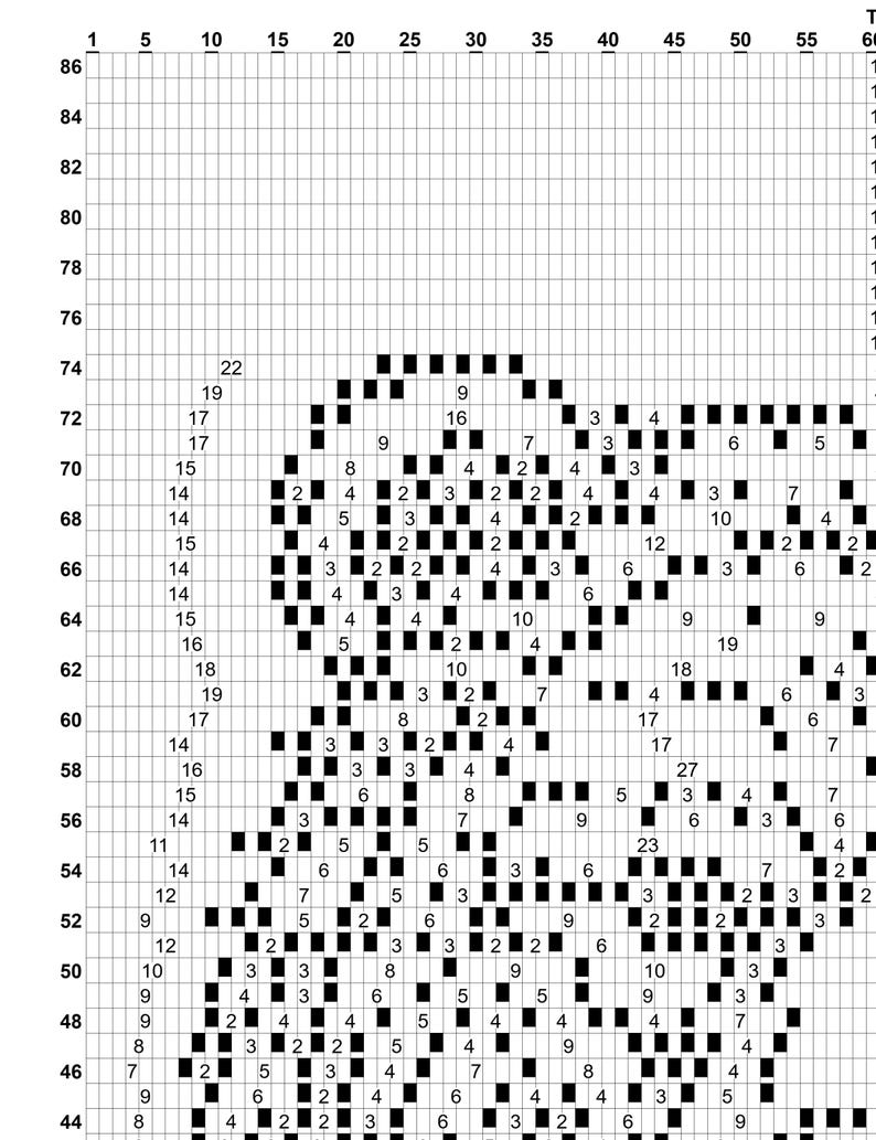 Grizzly Bear Filet Crochet Blanket Pattern (PDF Download) imagem 7