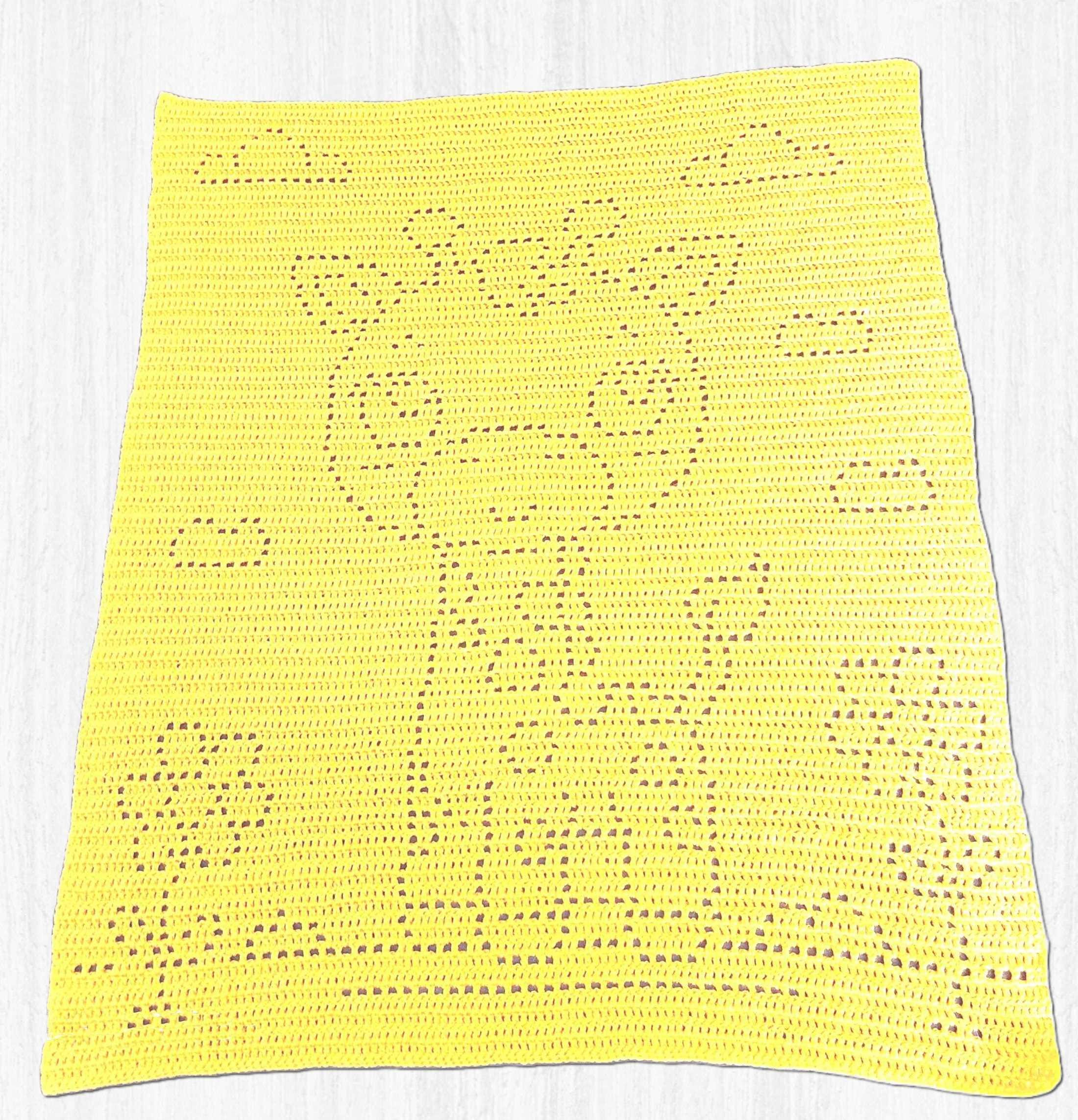 Giraffe Filet Crochet Baby Blanket Pattern (PDF Download)