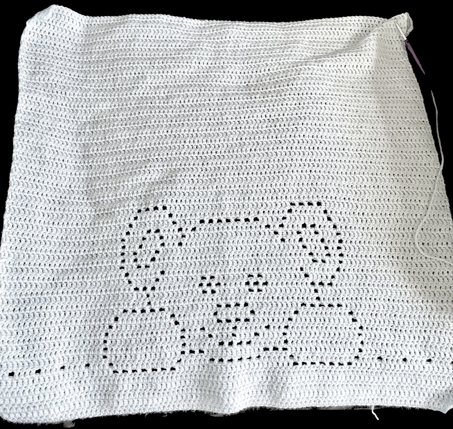 Peeping Bear Baby Blanket PDF Pattern| Filet Crochet - Etsy