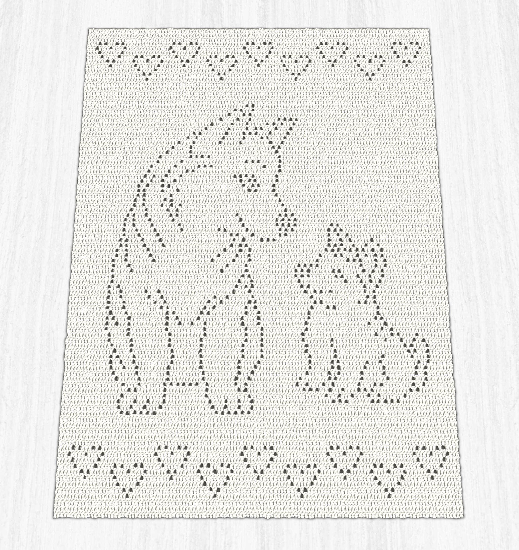 39 Husky Crochet Patterns for Plushies, Loveys, Cup Cozies, and Handmade Gifts 28 Husky Dog Filet Crochet Baby Blanket