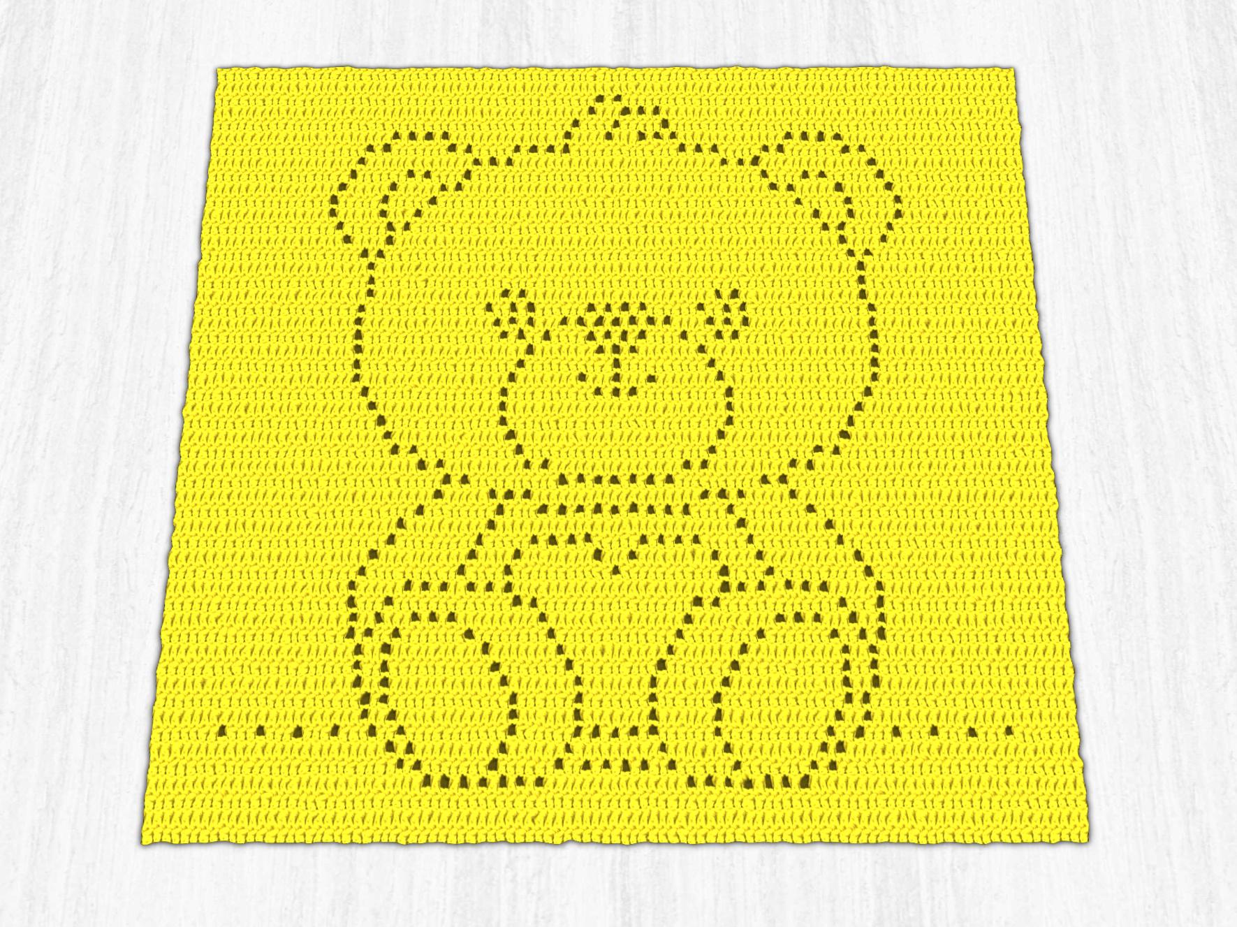 Teddy Bear Filet Crochet Baby Blanket Pattern (PDF Download) - Etsy