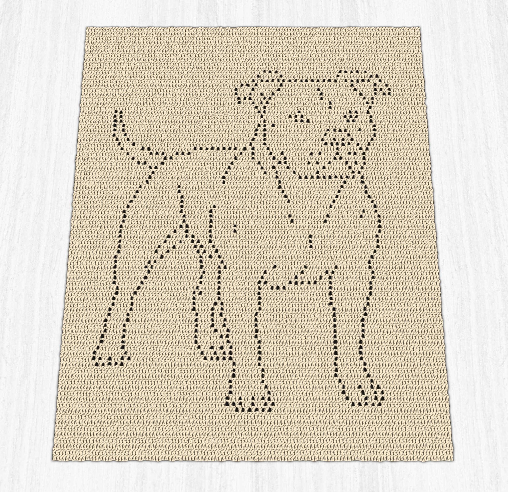 30 Pitbull Crochet Patterns for Amigurumi, Blankets, Pillows, and More 22 Pitbull Terrier Filet Crochet Blanket Pattern