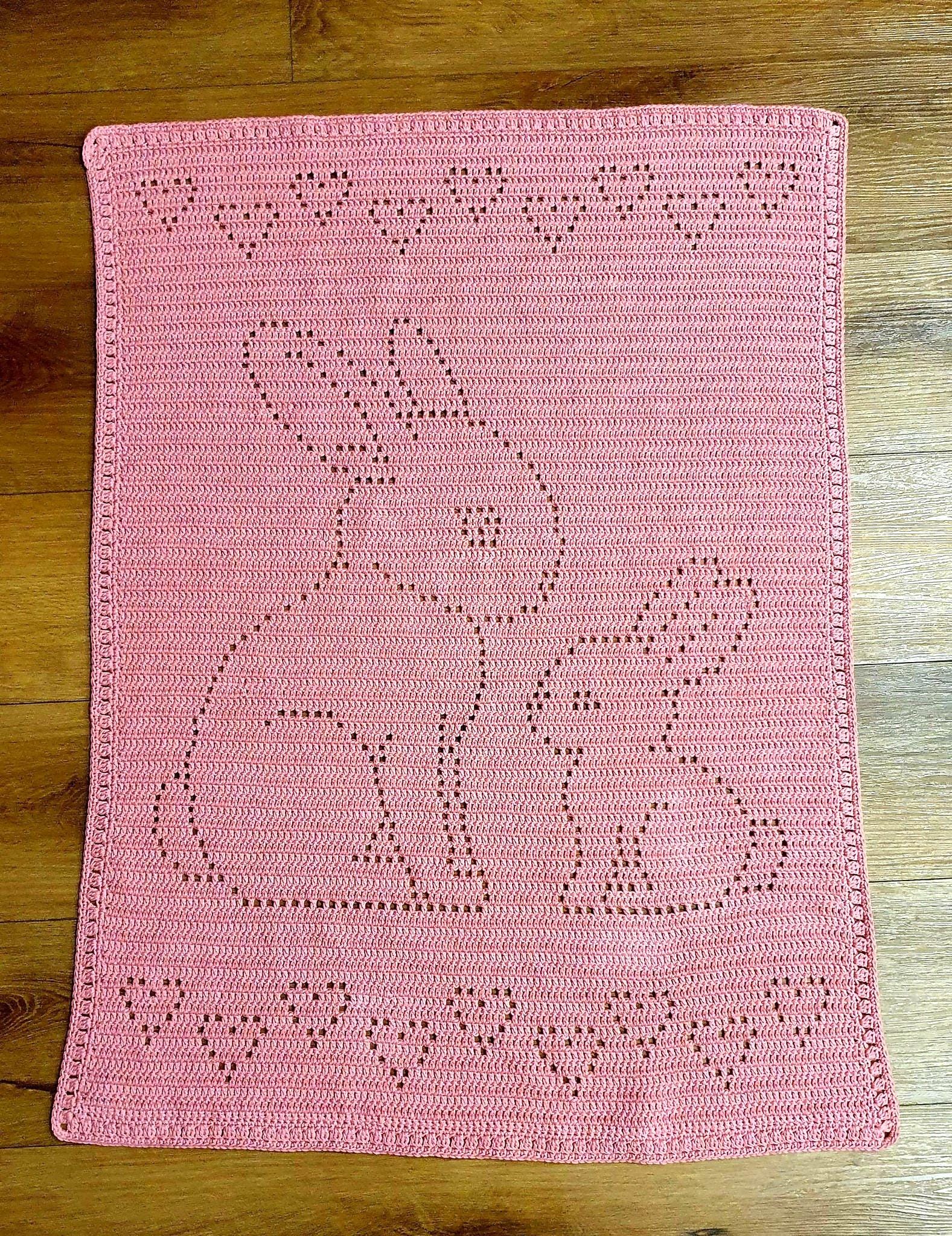 Bunnies Filet Crochet Baby Blanket PDF Pattern - Etsy