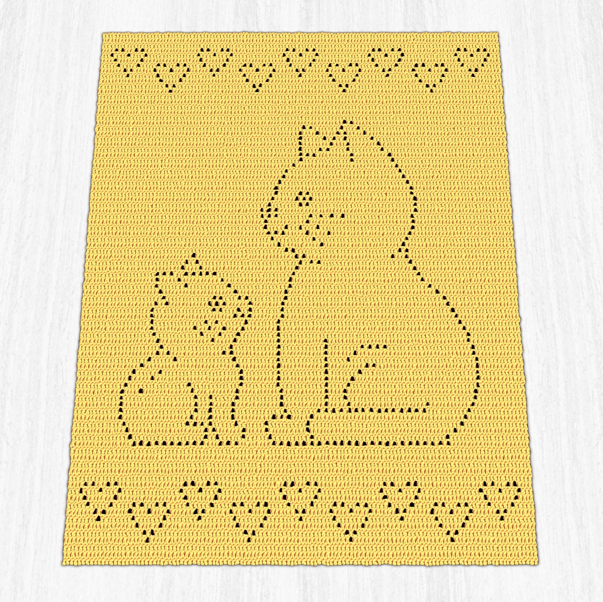36 Cat Blanket Crochet Patterns: Cozy, Graphic, and Granny-Square Designs 13 Cats Filet Crochet Baby Blanket