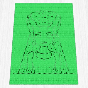 Bride of Frankenstein Filet Crochet Blanket PDF Pattern