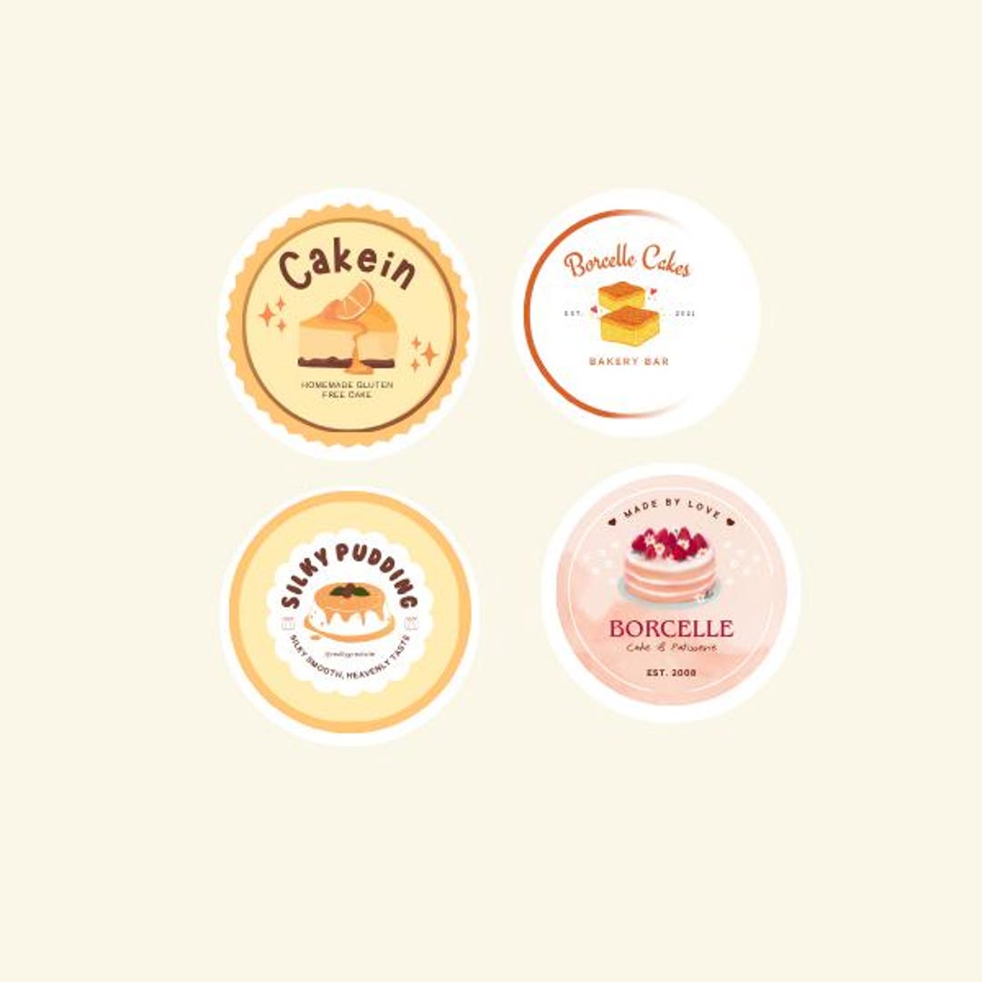 Bakery Stickers: Cake & Pudding Designs - Etsy