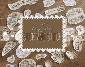 Mystery Stick and Stitch Embroidery Patterns | DIY Grab Bag