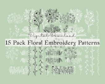 Floral Hand Embroidery Mini Pattern Bundle | Beginner Friendly with Step-by-Step Guide | INSTANT DIGITAL DOWNLOAD