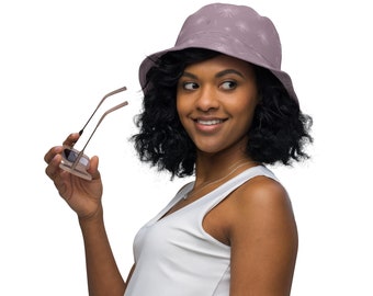 Reversible bucket hat Purple Petals