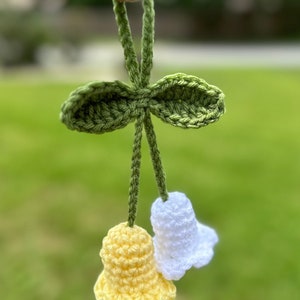 Crochet Car Charm- Lily of the Valley
