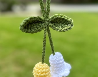 Crochet Car Charm- Lily of the Valley