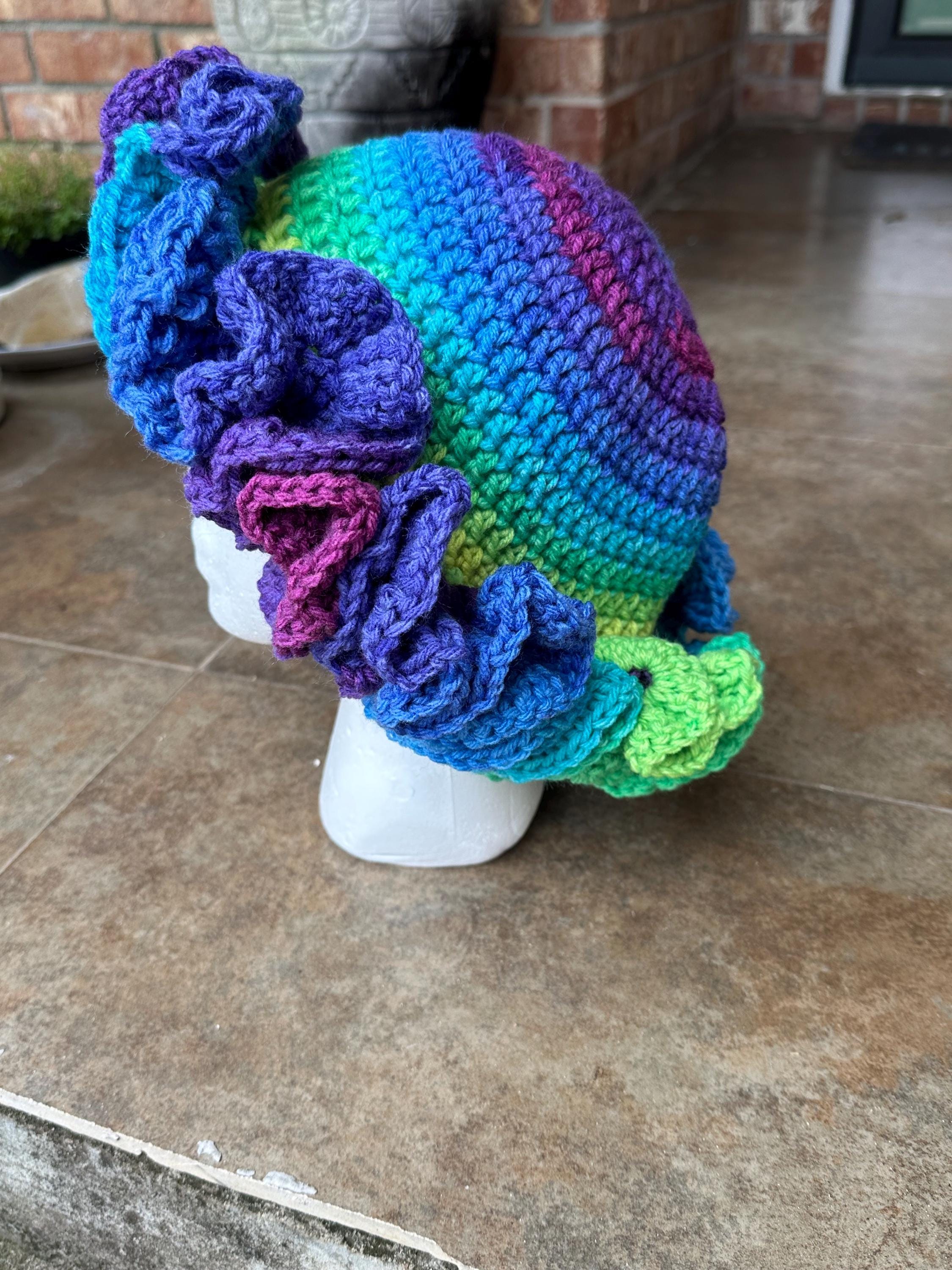 Crochet Ruffle Hat - Etsy
