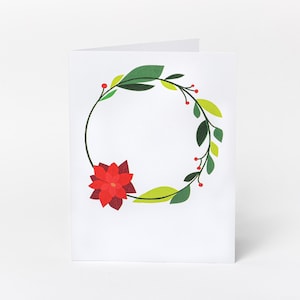 Christmas Holiday Wreath - Chinese & Vietnamese Trilingual Greeting Card