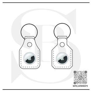 Apple AirTag Leather  Holder case keychain digital PDF pattern template