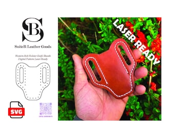 Leather Knife Sheath SVG File – Laser Cut Belt Sheath Template Digital Download
