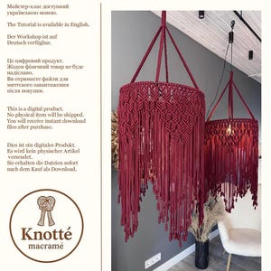 DIY Macramé Handledning: 50 cm lampskärm