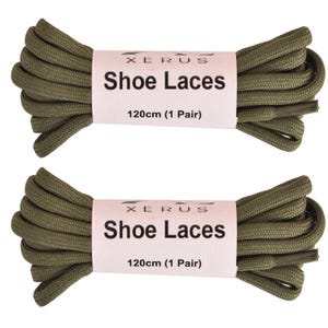 xerus round olive green shoe lace 120cm 2pair for flat boot sport hiking canvas sneakers man and women shoes shoe laces