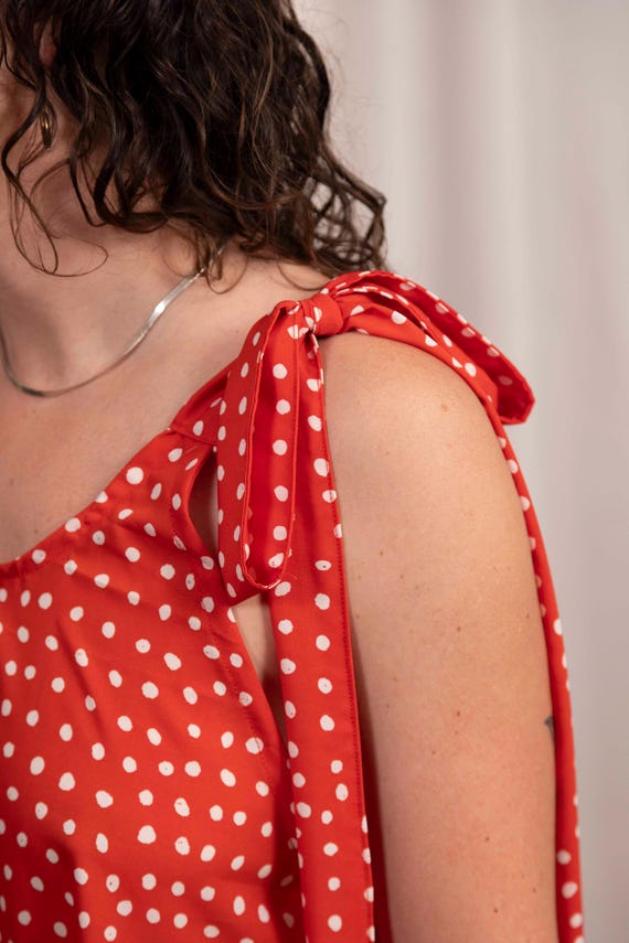 Red Polka Dots Dress - Etsy UK