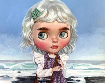 Painting of ooak Eve Blythe doll