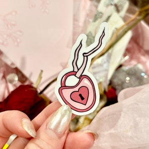 Pink Cherry Lock Sticker