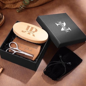 Men's Gift,Hair Brush Bundle,Personalized Brush,Beard Comb,Beard Gifts for Men,Custom Beard Comb,Best Man Gifts,Father's Day Gifts,Gift Box