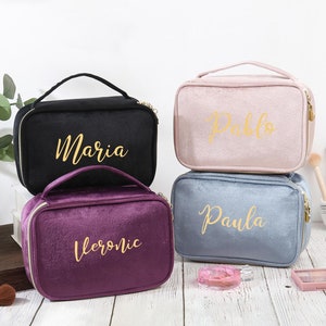 Name Schminktasche, Kulturbeutel, Kosmetiktasche, Make-up-Tasche, Benutzerdefinierte Schminktasche, Schmucktasche, Monogramm-Make-up-Tasche, Kulturbeutel, Reisetasche, Weihnachten