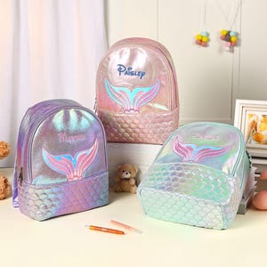 Cartable sirène pour étudiant, sac à dos avec nom personnalisé, cartable d'écolier, sac à dos pour enfants, rentrée scolaire, cadeau Flower Girl, sac à dos pour fille, cadeaux pour enfants