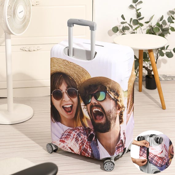 Funny Luggage Covers Personalized Funny Face Photo Double-sided