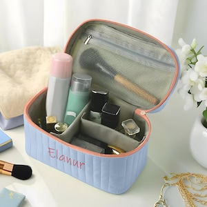 Kosmetiktasche, Wash Bag, Make-up-Beutel, Brautjungfern Kulturtasche, personalisierte Make-up-Tasche, Kosmetikbeutel, Brautpartygeschenk, Hochzeits-Make-up-Tasche