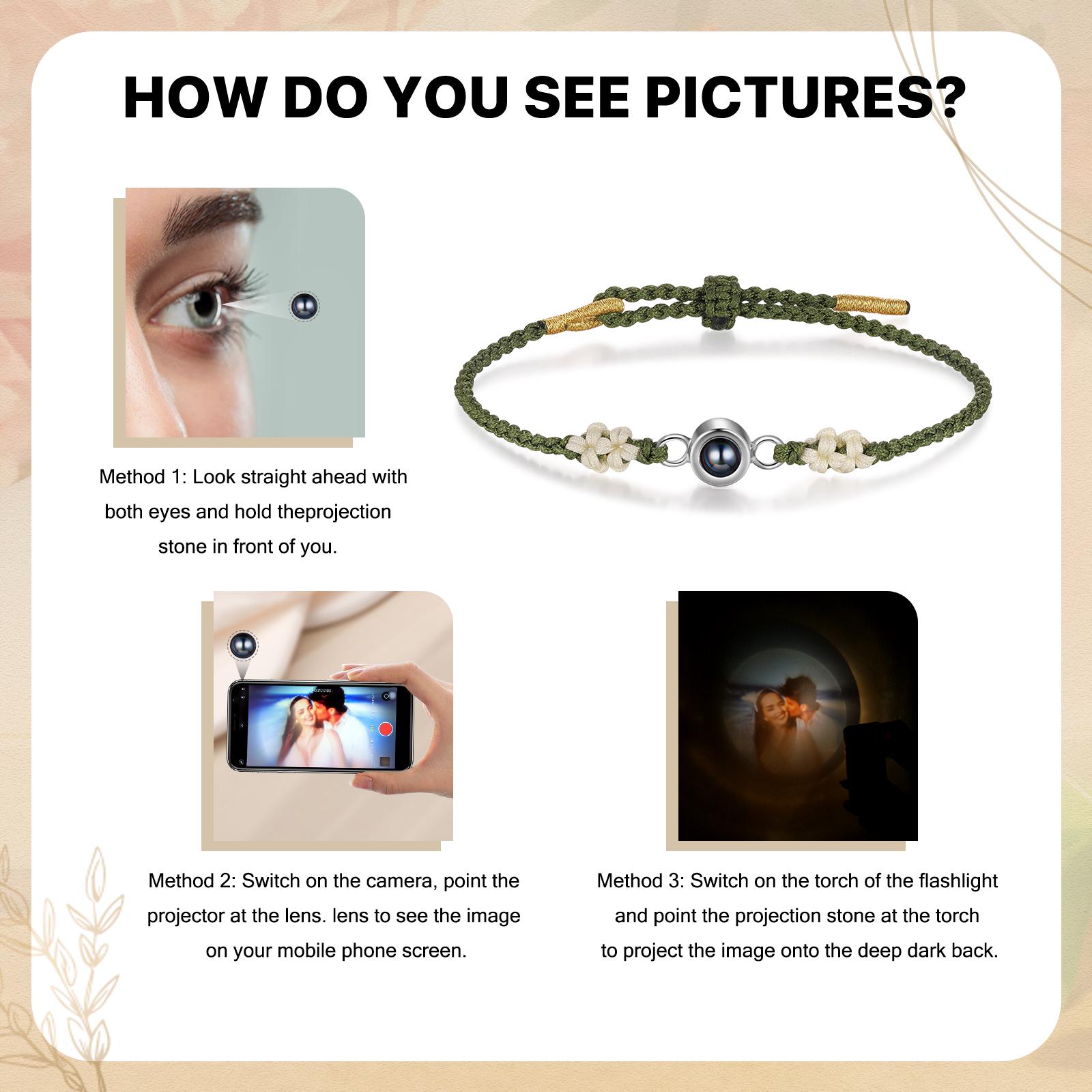 カスタムフォトブレスレット、写真入りブレスレット、フォトビーズ