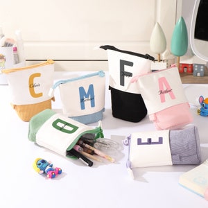 Estuche para lápices personalizado con diseño emergente, portalápices y estuche para lápices de doble propósito, regalo de carta para ella, regalo personalizado para la vuelta al cole