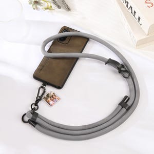 Cadena telefónica universal con mosquetón y parche opcional con correa para teléfono con cordón intercambiable Cordón para teléfono