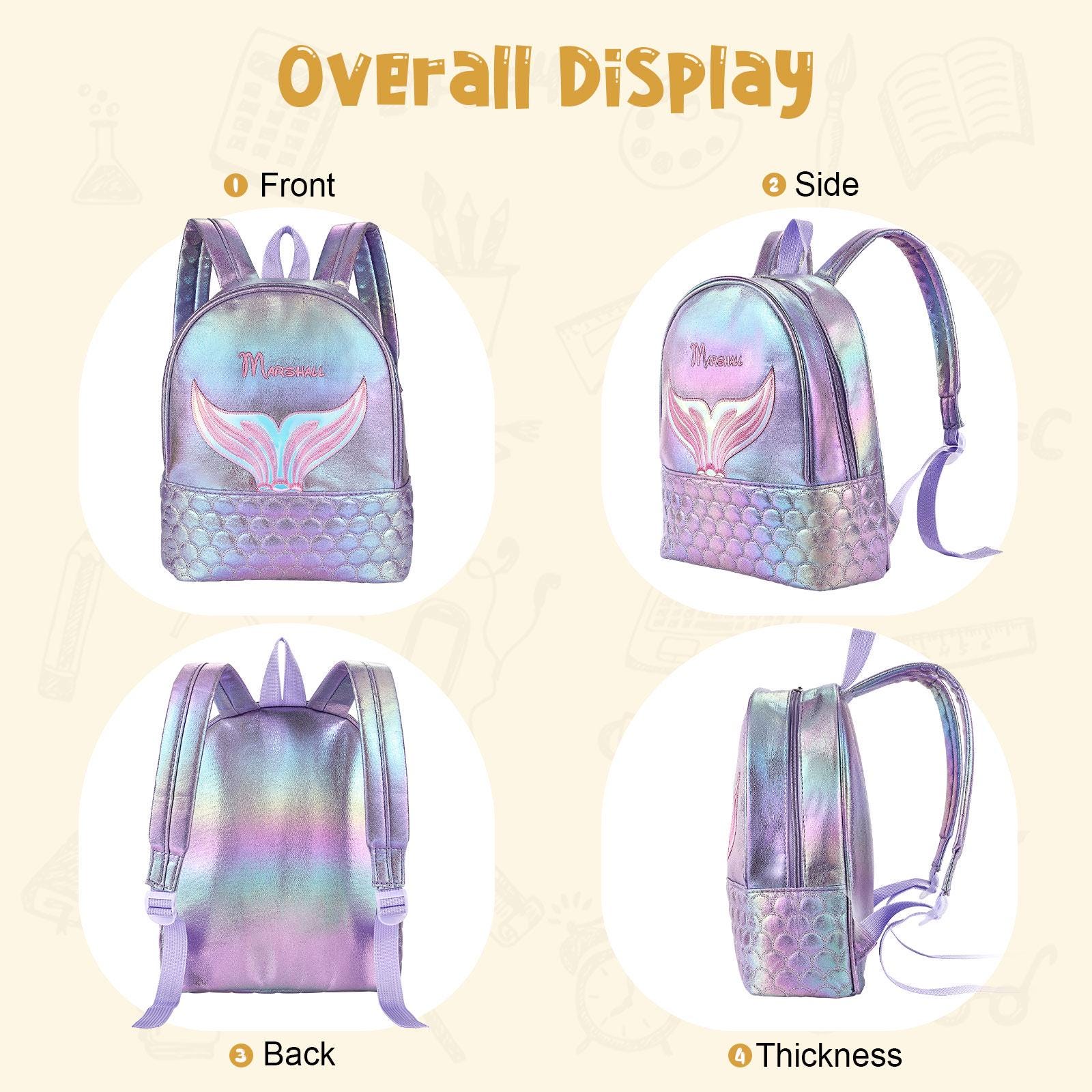 Mermaid Book Bag for Student,Custom Name Backpack,School Book Bag,Backpack for Kids,Back to School,Flower Girl Gift,Girls Backpack,Kid Gifts
