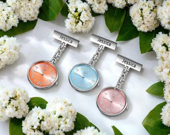 Krankenschwester Taschenuhr mit Gravur, Namen Gravur, personalisierte Krankenschwester Uhr, Taschenuhr nach Maß
