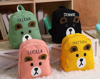 Personalized Embroidered Kids Backpack | Custom Toddler Mini Backpack | Cute Personalized School Gift for Children