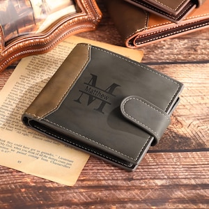 Herren Brieftasche aus Leder, schlanke Brieftasche, zweifache Brieftasche, Herren Brieftasche, schlanke Brieftasche aus Leder, Brieftasche aus Leder, Monogramm Brieftasche, Herren Brieftasche